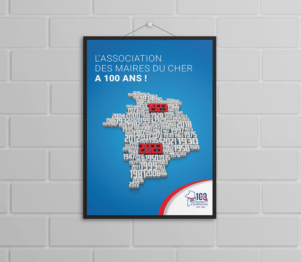 Association des Maires du Cher : Visuel & déclinaison de logo